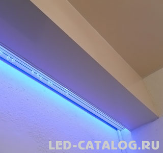 светодиодная подсветка потолка, вид 1