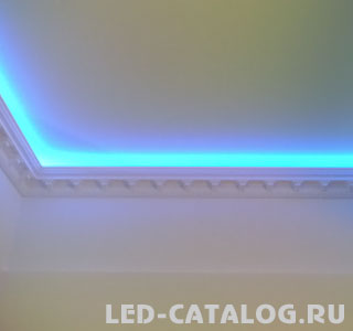 светодиодная подсветка потолка, вид 3