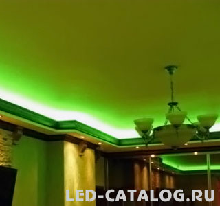 светодиодная подсветка потолка, вид 4